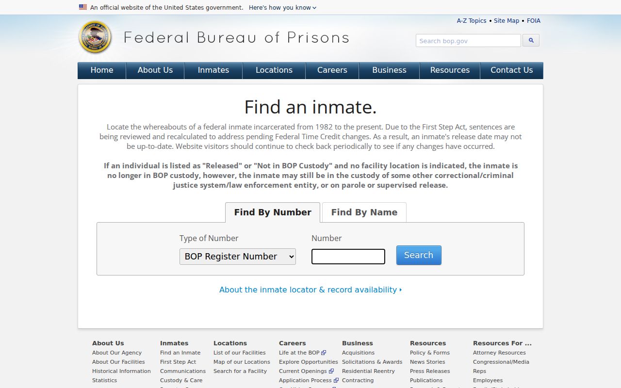Federal inmate locator used alongside Georgetown County arrest lookup
