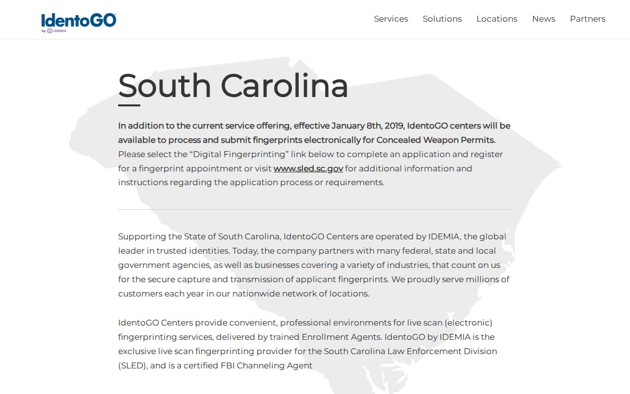 South Carolina fingerprint appointment options for Georgetown County record review